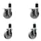Service Caster 5'' Semi Steel Swivel 1-3/4'' Expanding Stem Caster Set 2 Total Lock Brakes, 4PK SCC-EXTTL20S515-SSR-2-S-2-134 - alternate 1